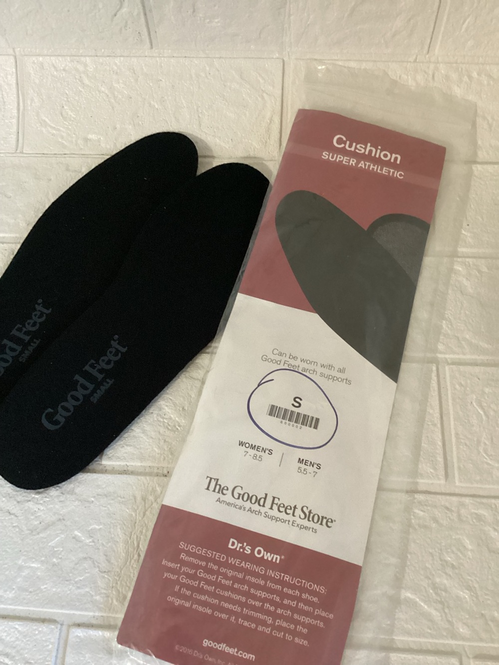 The Good Feet Store Cushion Super Athletic Small Black, Wear w/ Arch Supports